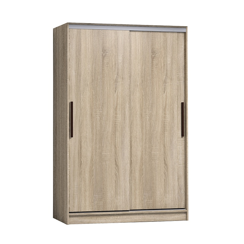 Шкаф-купе Strike 1350 без зеркал Глазов (Дуб Сонома)