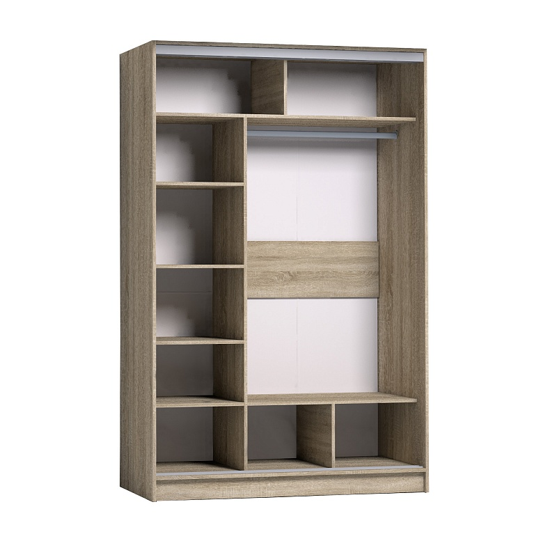 Шкаф-купе Strike 1350 без зеркал Глазов (Дуб Сонома)