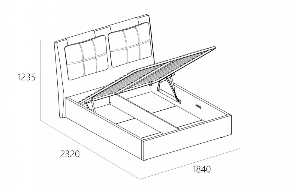 Кровать Ester 1600 модель 311 Анри 35
