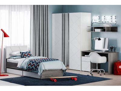 Детская Summit 1 / ясень анкор тёмный / белый