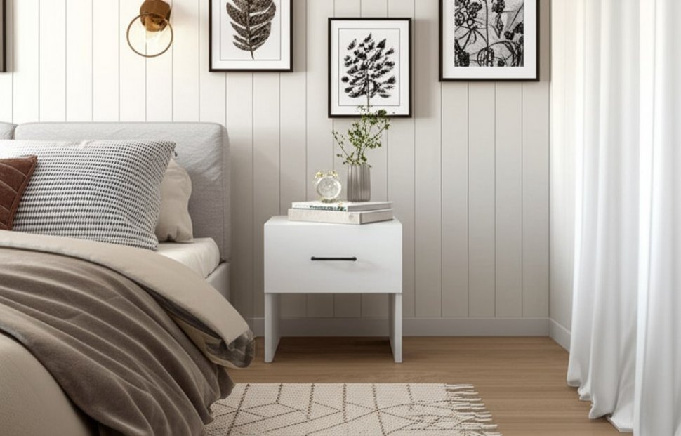 Тумба прикроватная VICTOR (Горизонт) Белый