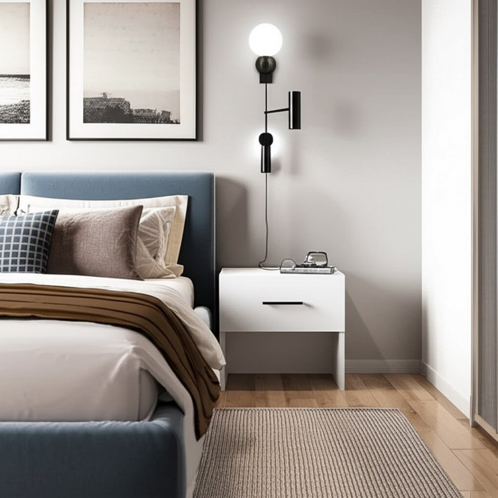 Тумба прикроватная VICTOR (Горизонт) Белый