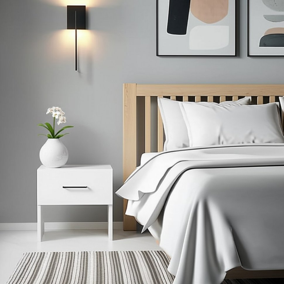 Тумба прикроватная VICTOR (Горизонт) Белый