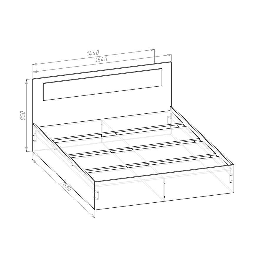 Кровать 160х200 Соня СК-1.6 (Венге / Дуб молочный)