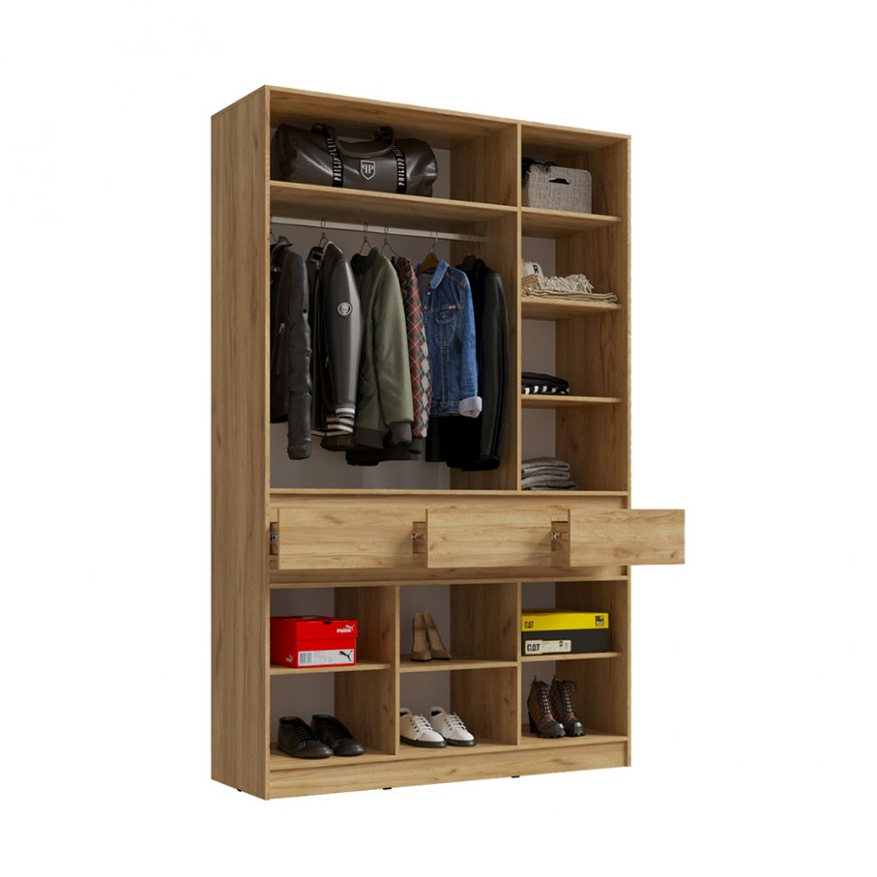 Шкаф 3-дверный Роджина (Графит)