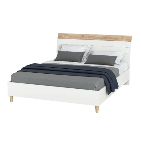 Муссон кровать 11.41 Дуб Эндгрейн/Белый