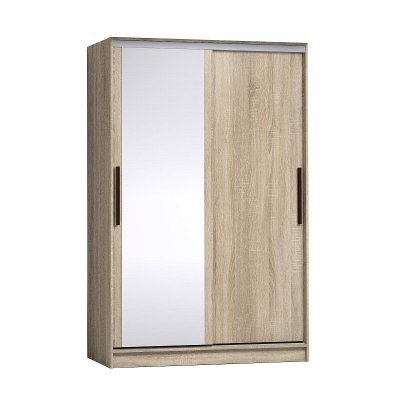 Шкаф-купе Strike 1350 с зеркалом Глазов (Дуб Сонома)