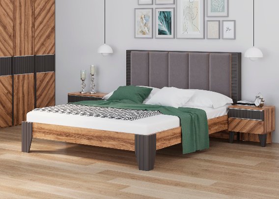 Кровать с мягкой спинкой (с подъемным механизмом) 180х200 Моника 2.3 Алисия