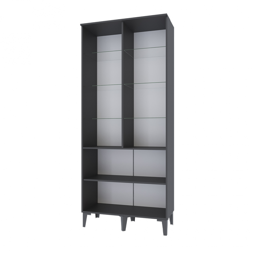 Шкаф-витрина Толедо ТШ-3, Графит серый
