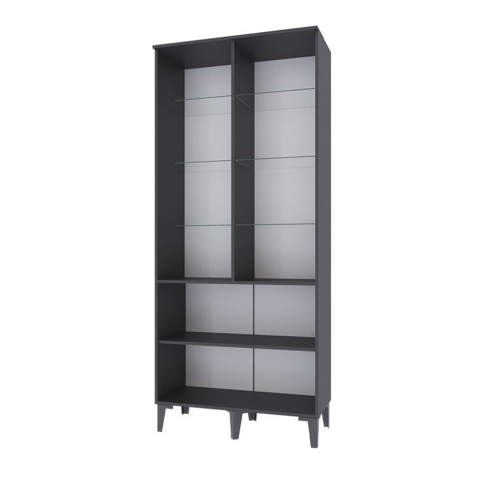 Шкаф-витрина Толедо ТШ-3, Графит серый