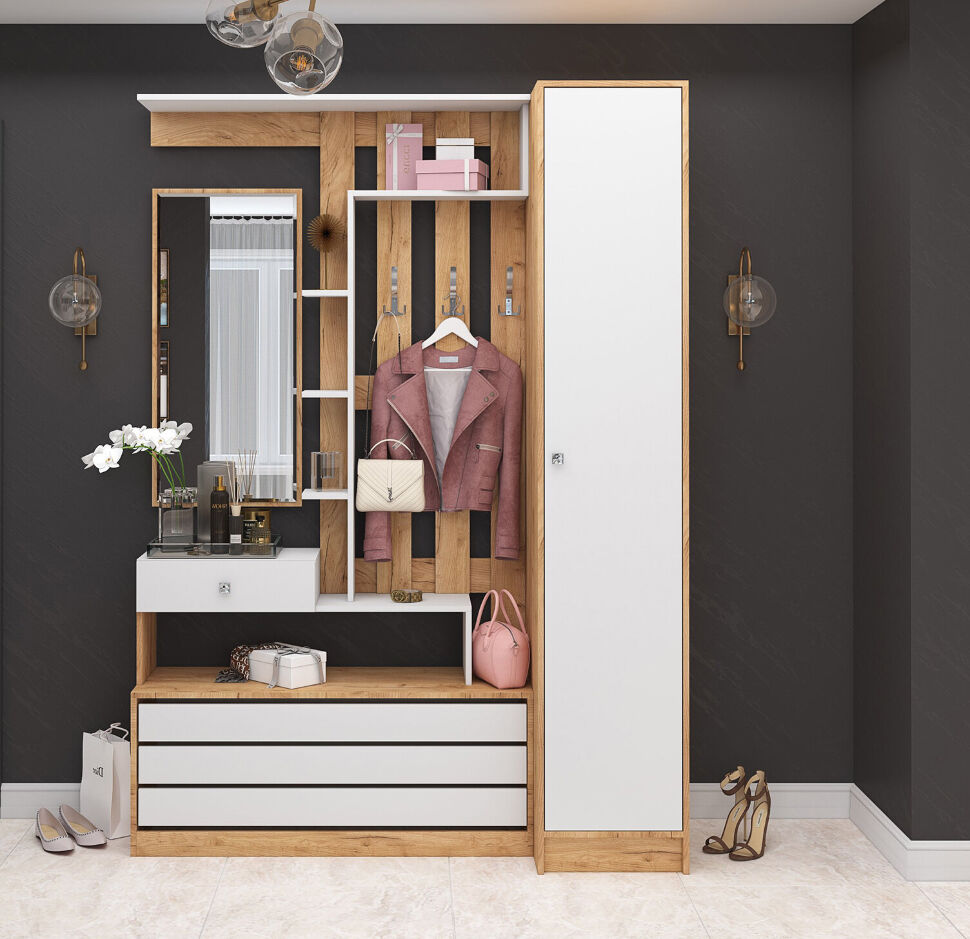 Шкаф-пенал Ямайка ЯПП-1 (ТЭКС) Дуб Крафт / Белый