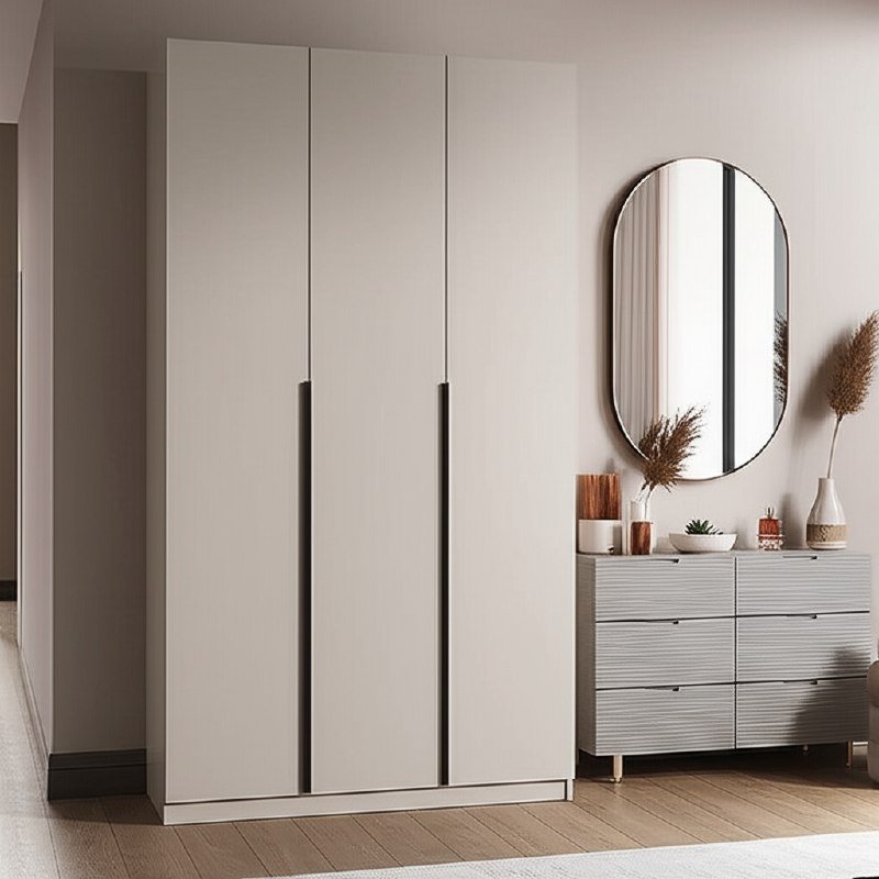 Шкаф распашной с наполнением (7 полок + 2 ящика + штанга) ШК 5 (1200), Меланж