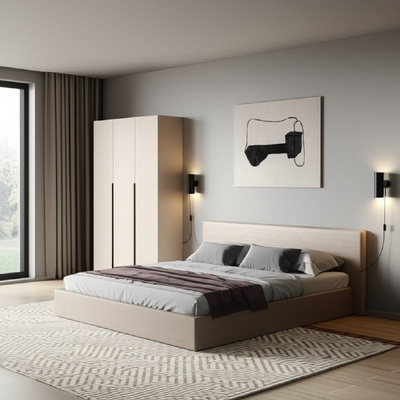 Шкаф распашной с наполнением (7 полок + 2 ящика + штанга) ШК 5 (1200), Меланж