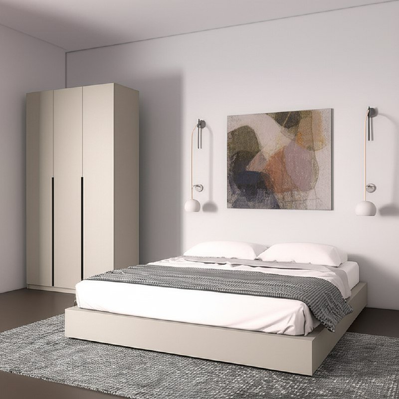 Шкаф распашной с наполнением (7 полок + 2 ящика + штанга) ШК 5 (1200), Меланж