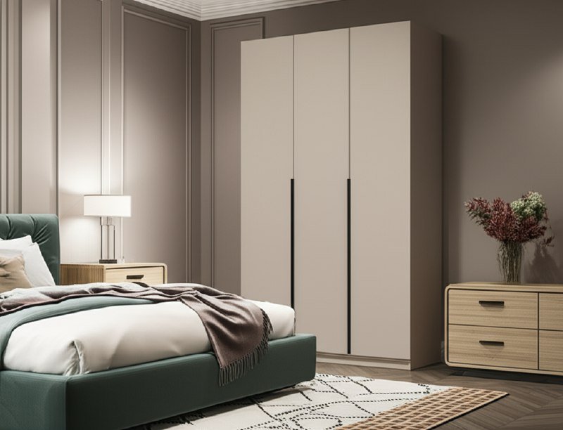 Шкаф распашной с наполнением (7 полок + 2 ящика + штанга) ШК 5 (1200), Меланж