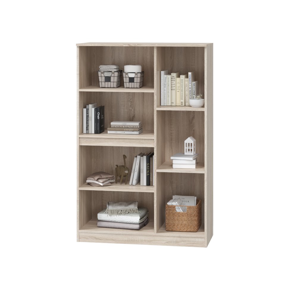 Шкаф для книг Лори (MLK) Дуб сонома/Белый