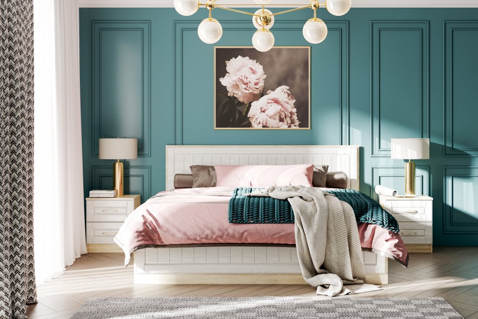 НМ 040.37 Тумба прикроватная Оливия Дуб Сонома/белое дерево