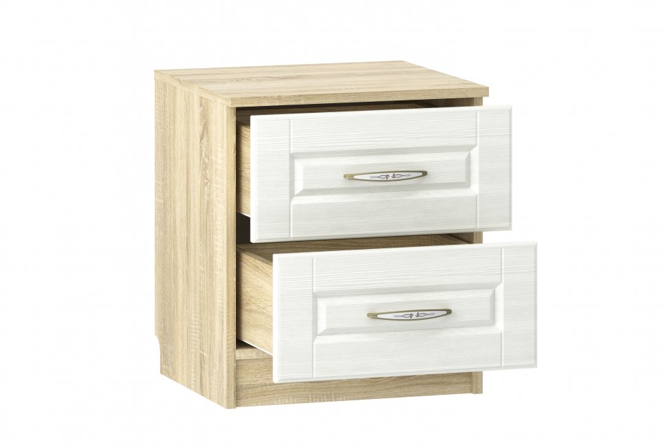 НМ 040.37 Тумба прикроватная Оливия Дуб Сонома/белое дерево