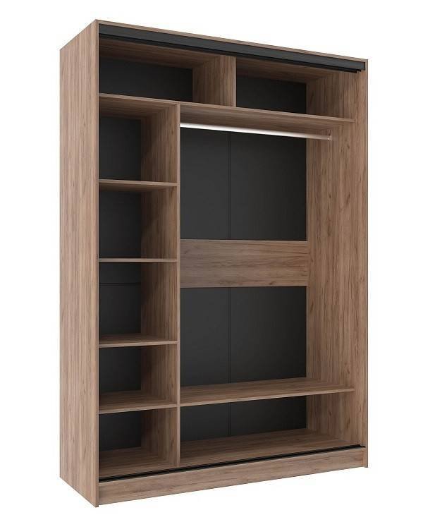 Шкаф-купе двухдверный 1600 Домашний Дуб табачный Craft