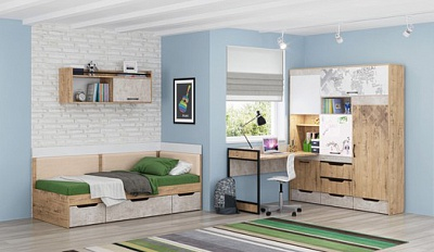 Тумба прикроватная Дублин Стоун МСТ Модуль 3