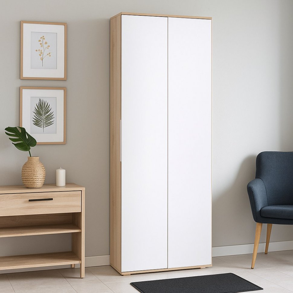 Куба Шкаф для одежды 13.137 дуб сонома/белый