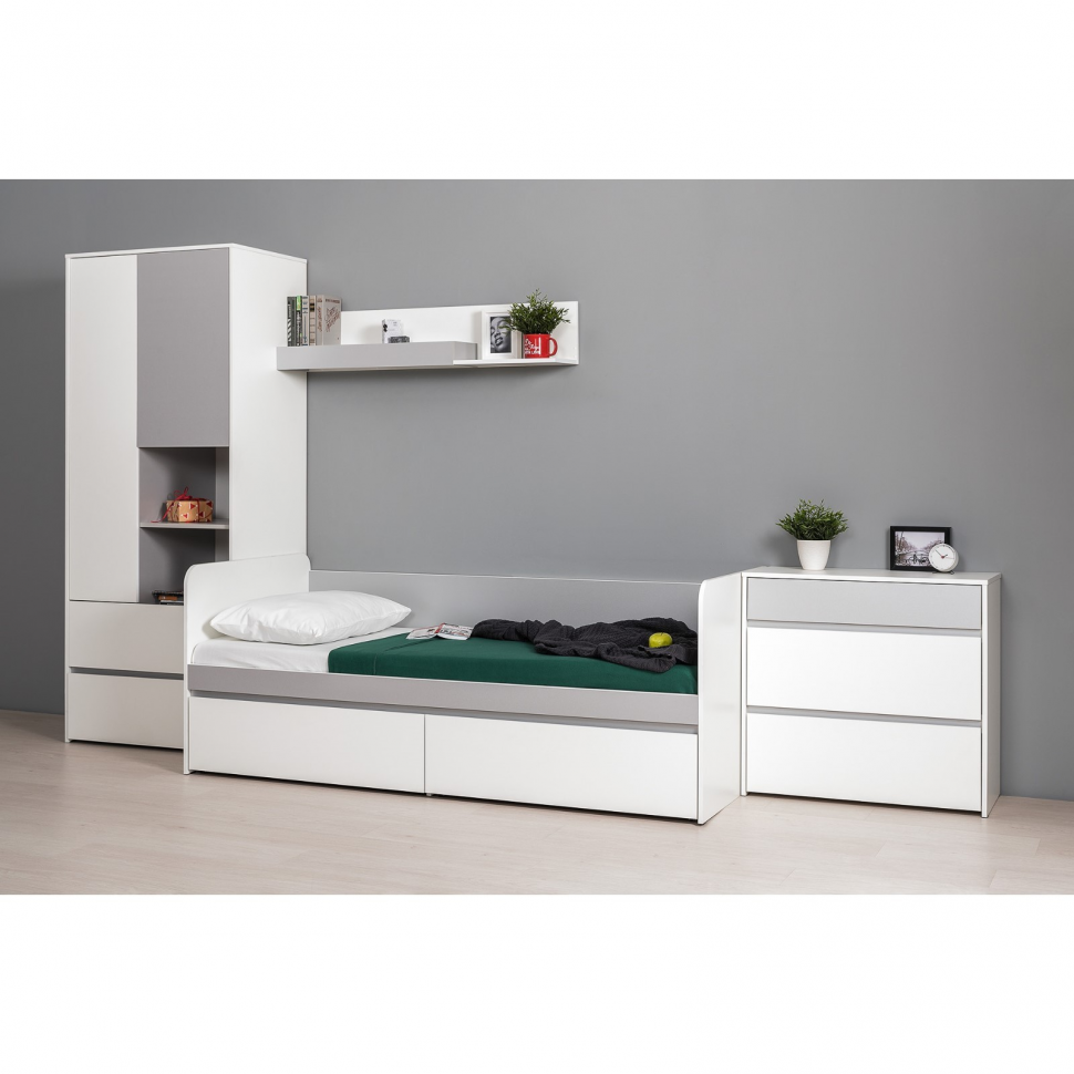 Торонто шкаф для одежды 13.333 Белый/Серый