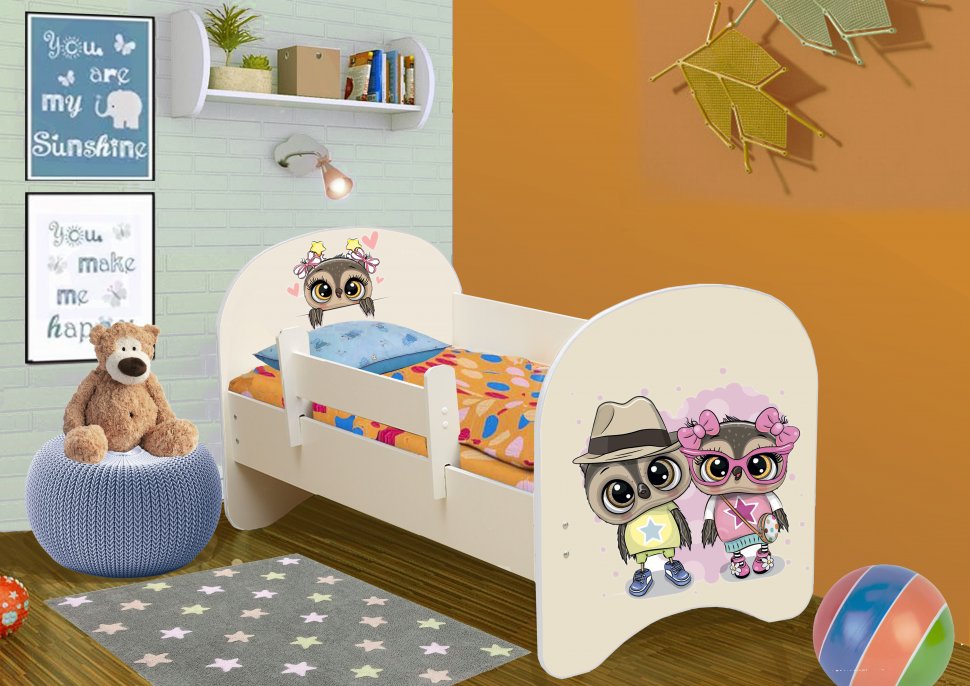 Кровать 80х190 (Совушки) Эльбрус-М