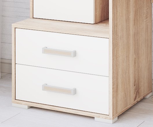 Компьютерный стол Квартет-9 ТЭКС (Дуб сонома/белый)