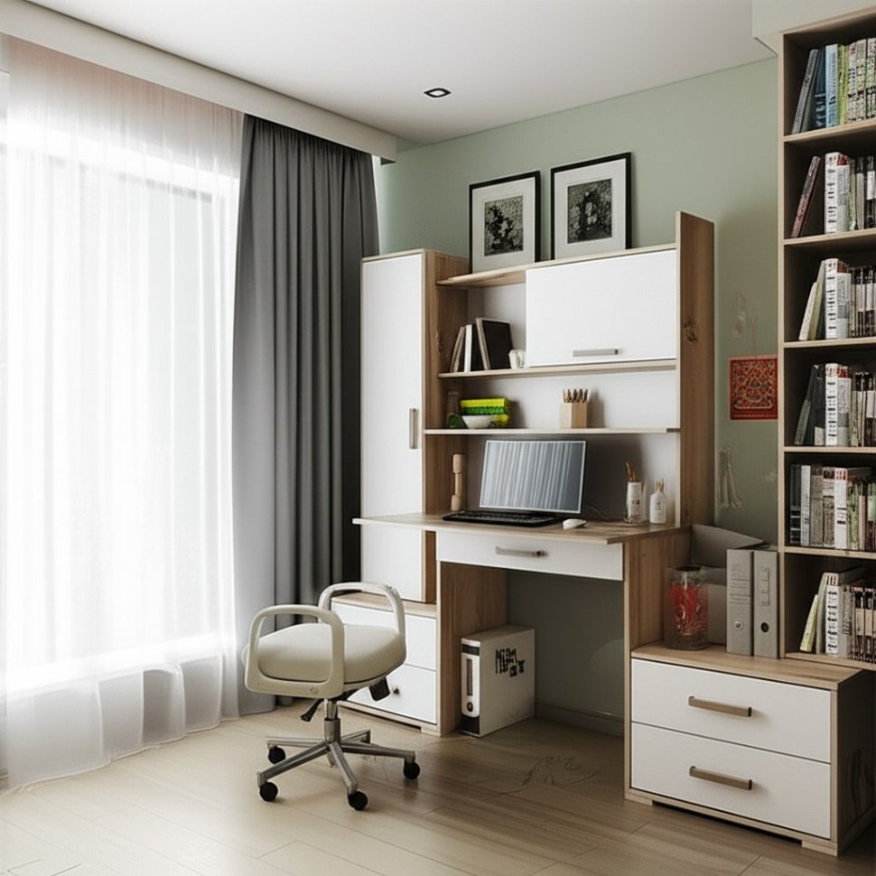 Компьютерный стол Квартет-9 ТЭКС (Дуб сонома/белый)