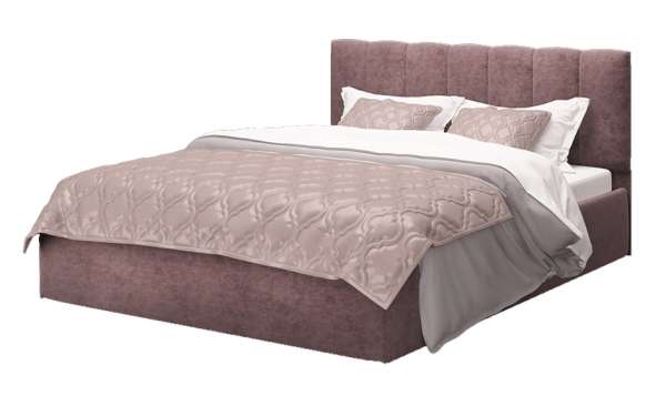 Кровать 120х200 с подъемным механизмом Элен MLK (Серо-фиолетовый Велюр)