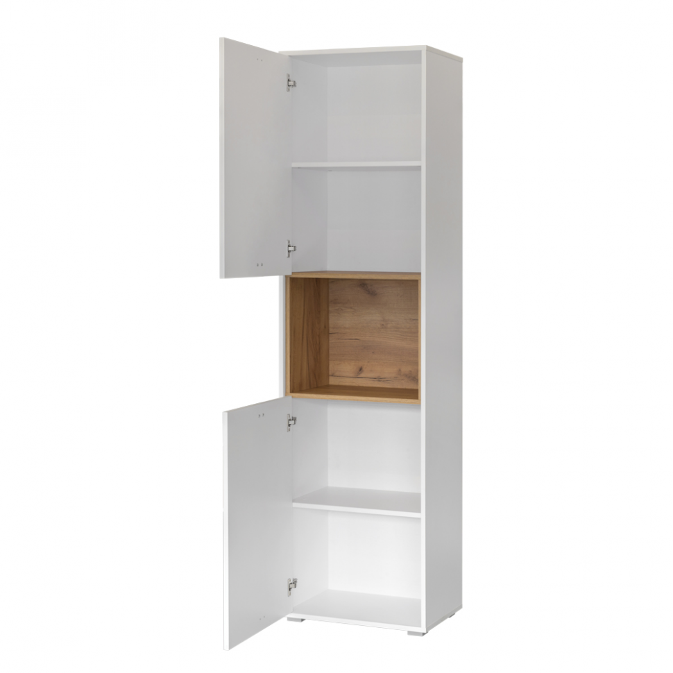 Шкаф комбинированный Бэль 10.04, Белый, Дуб Золотой