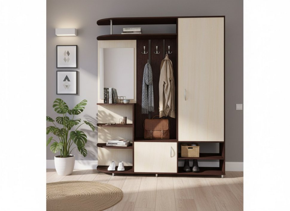 Шкаф комбинированный Кармен-7 венге/вудлайн