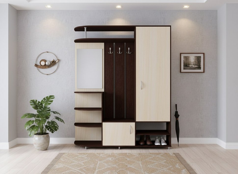 Шкаф комбинированный Кармен-7 венге/вудлайн