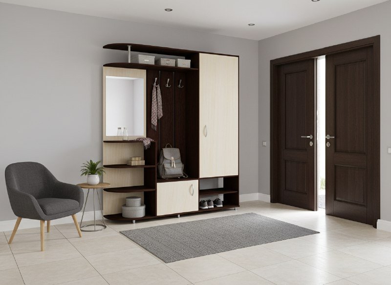 Шкаф комбинированный Кармен-7 венге/вудлайн