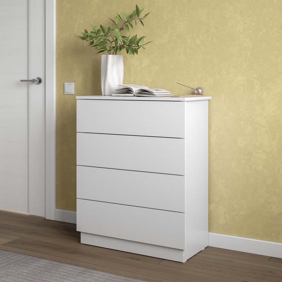 КМ 1 комод Белый текстурный