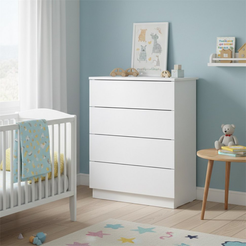 КМ 1 комод Белый текстурный