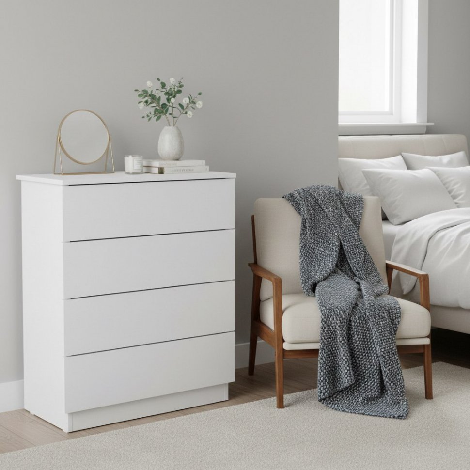 КМ 1 комод Белый текстурный