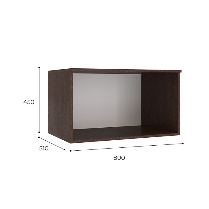 Антресоль Лагуна (ТЭКС) 800 для шкафа Венге/Дуб молочный