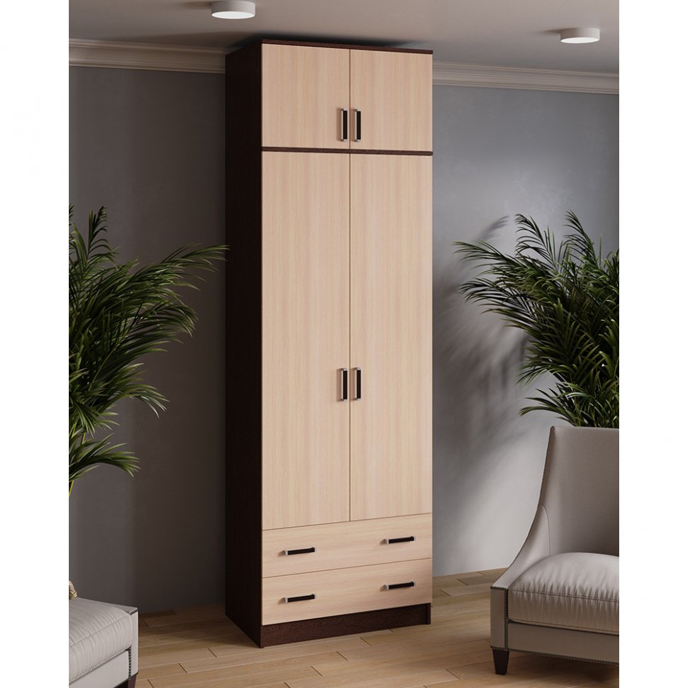 Антресоль Лагуна (ТЭКС) 800 для шкафа Венге/Дуб молочный