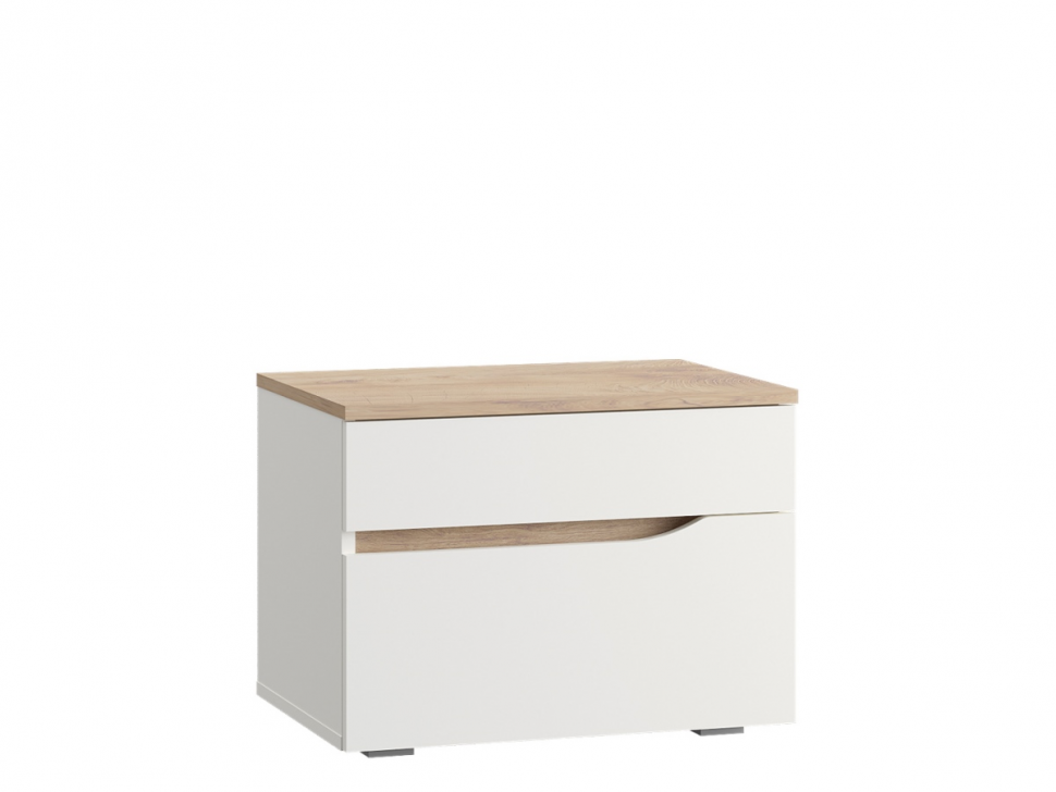 Муссон Тумба прикроватная 16.03 белый/дуб эндгрейн