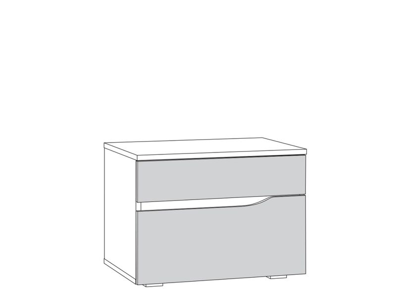 Муссон Тумба прикроватная 16.03 белый/дуб эндгрейн