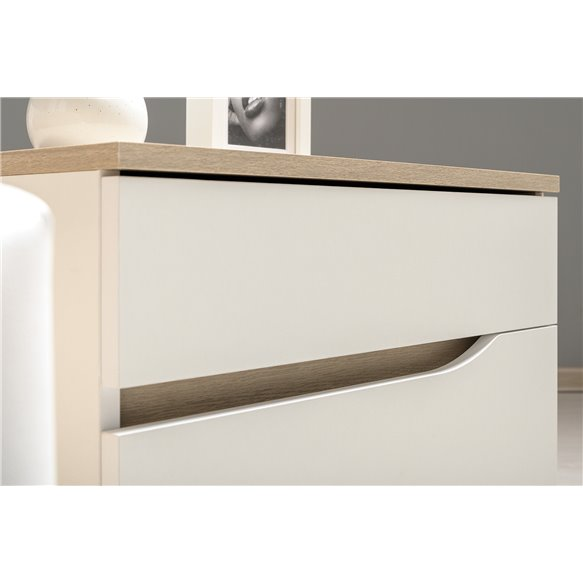 Муссон Тумба прикроватная 16.03 белый/дуб эндгрейн