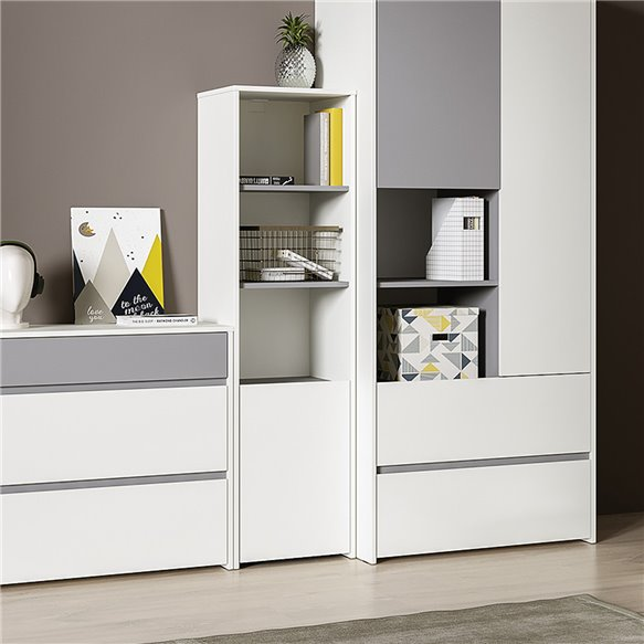 Торонто шкаф комбинированный 13.13 Белый