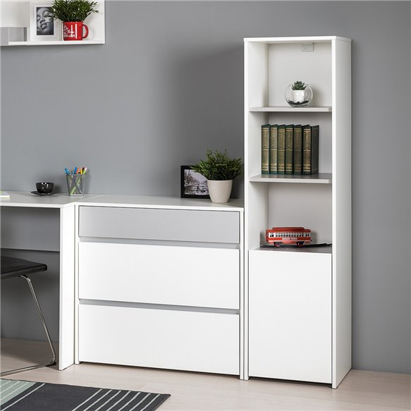 Торонто шкаф комбинированный 13.13 Белый