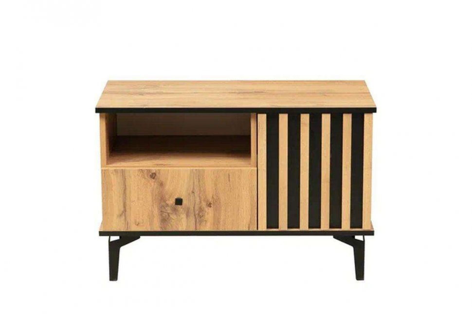 Тумба под ТВ Либерти 51.07 (опора h150) Дуб вотан/Черный