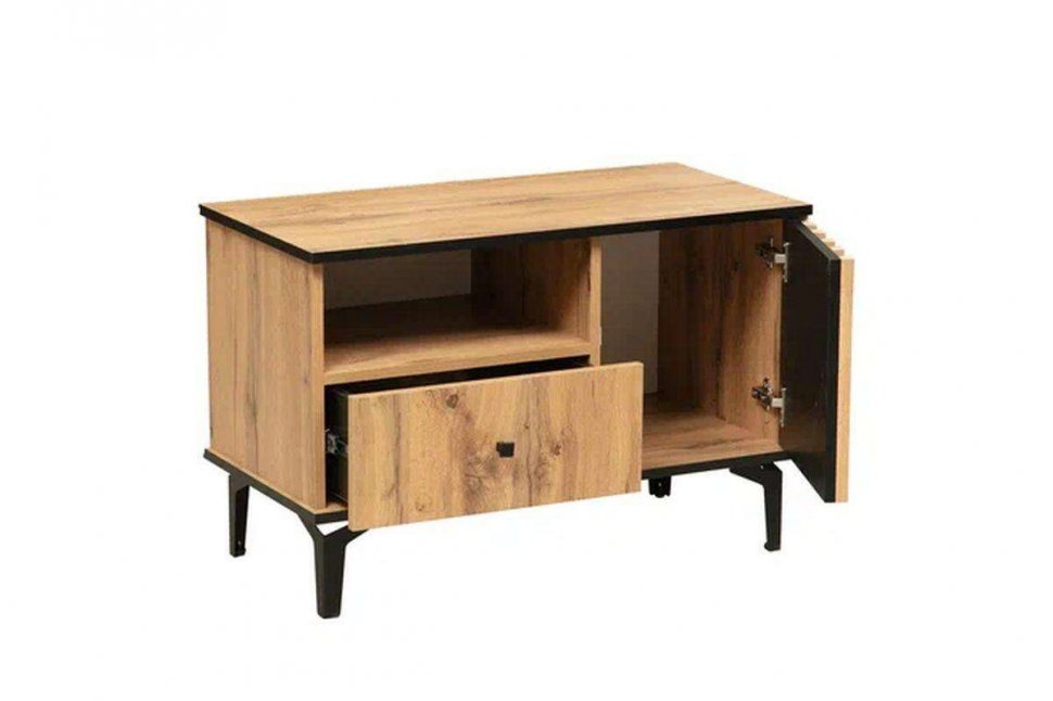 Тумба под ТВ Либерти 51.07 (опора h150) Дуб вотан/Черный