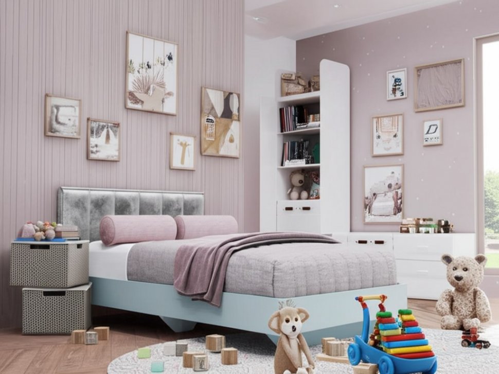 Кровать 120х200 Мемори КР-09 Семья Мебелони (БТС)