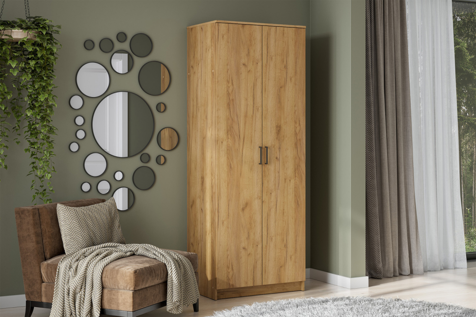 Шкаф распашной ШК 2, Дуб золотой