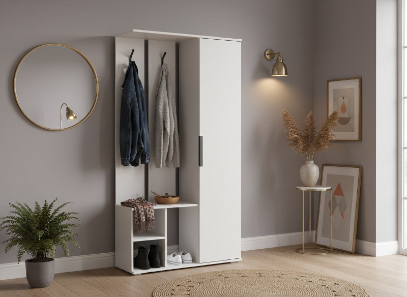 Шкаф комбинированный Кармен-1 Белый