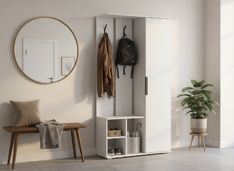 Шкаф комбинированный Кармен-1 Белый